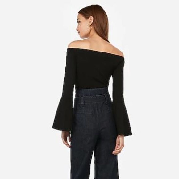 Free People Tops - FP Off the Shoulder Bell Sleeve Top Black M